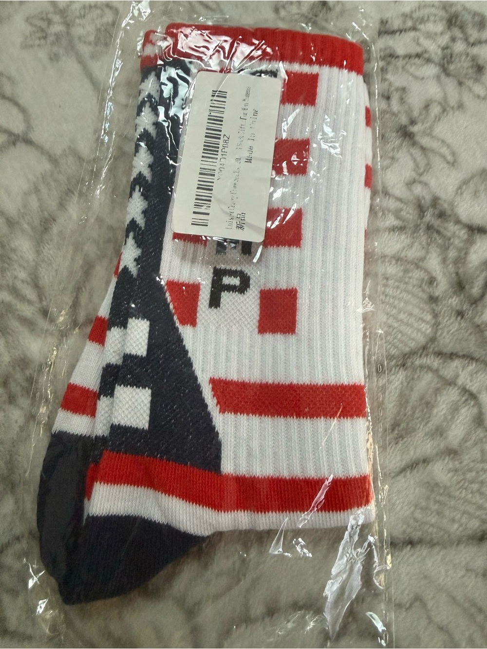 USA Flag Athletic Crew Socks - Women